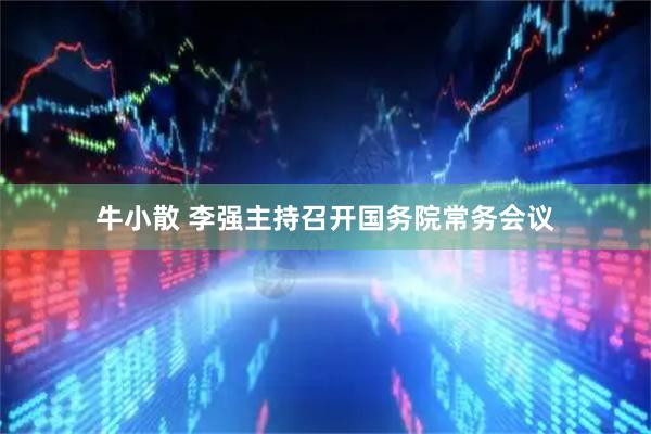 牛小散 李强主持召开国务院常务会议