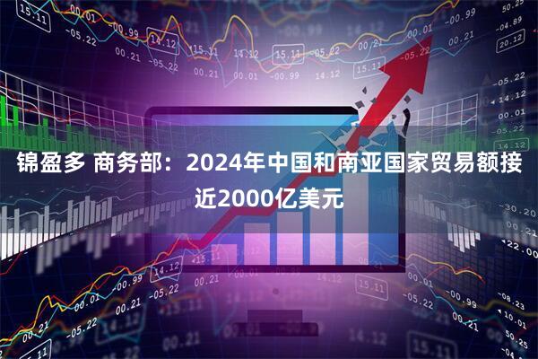 锦盈多 商务部：2024年中国和南亚国家贸易额接近2000亿美元
